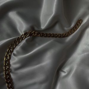 18k gold plated Cuban link chain